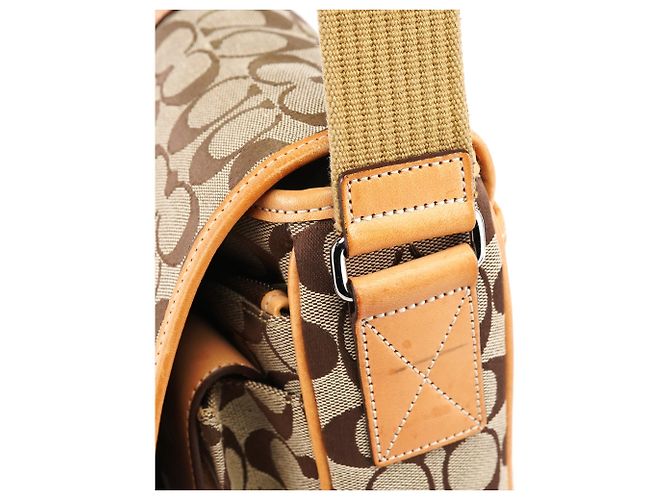 Coach Borsa a Tracolla Signature 5229 Beige Tan - vista 7