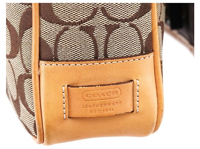 Coach Borsa a Tracolla Signature 5229 Beige Tan - vista 8