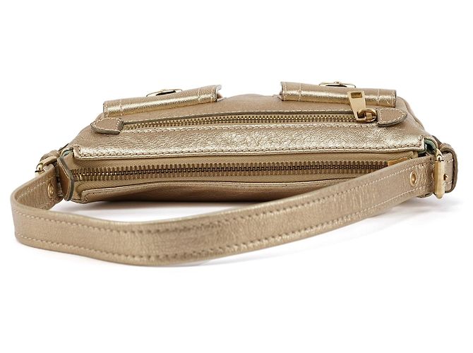 Marc Jacobs Borsa a Spalla Blake in Pelle Metallizzata - vista 4