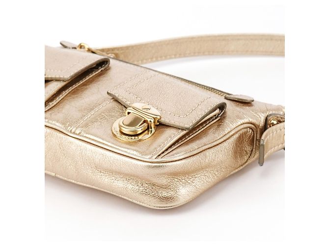 Marc Jacobs Borsa a Spalla Blake in Pelle Metallizzata - vista 9