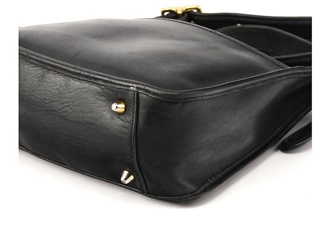 Coach Borsa a tracolla 1207 in pelle nera conciata glove - vista 9