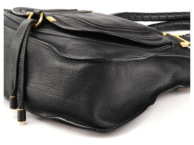 Chloé Borsa Marcie 2-Way in pelle nera - vista 9