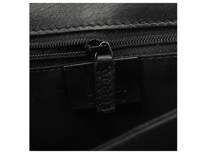 Bamboo Gucci 001 3243 Borsa a tracolla con patta in vitello nero e bambù - vista 12