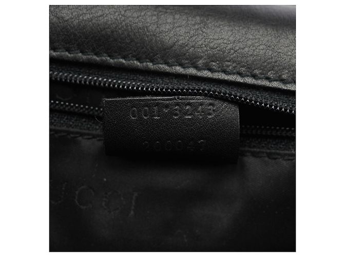 Bamboo Gucci 001 3243 Borsa a tracolla con patta in vitello nero e bambù - vista 13