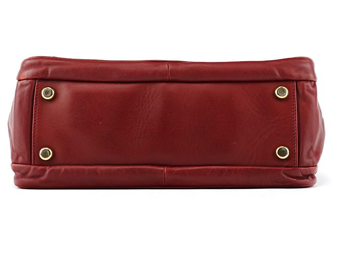 Marc Jacobs Borsa Tote Blake multi-tasche in pelle bordeaux - vista 5