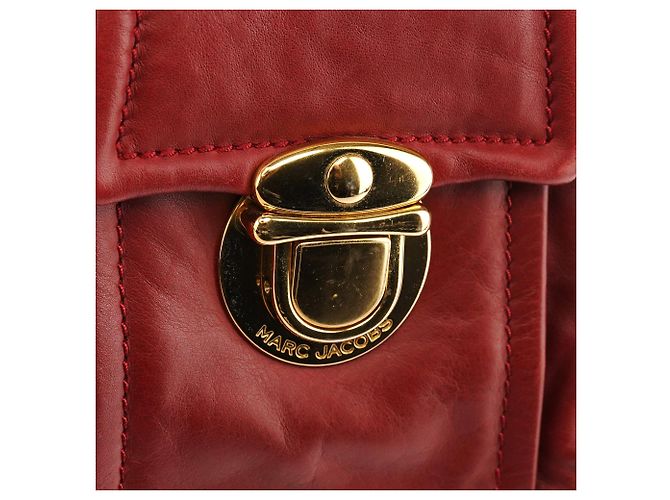 Marc Jacobs Borsa Tote Blake multi-tasche in pelle bordeaux - vista 6