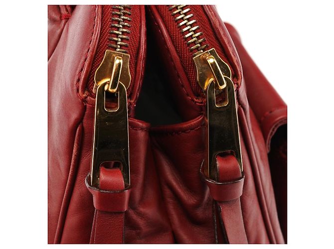 Marc Jacobs Borsa Tote Blake multi-tasche in pelle bordeaux - vista 7
