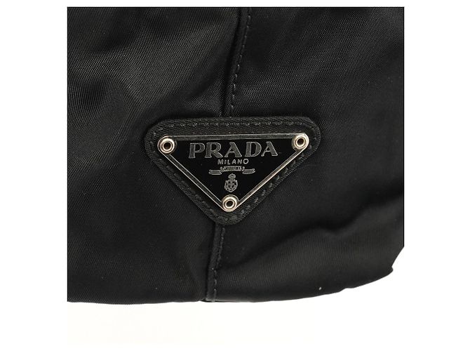 Prada Borsa Tote 1998 in Tessuto Nero con Catena in Plastica - vista 5