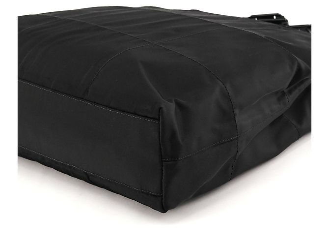 Prada Borsa Tote 1998 in Tessuto Nero con Catena in Plastica - vista 7