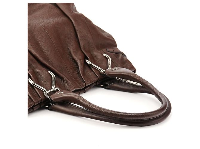 Céline Borsa Tote Pillow in pelle marrone scuro - vista 10