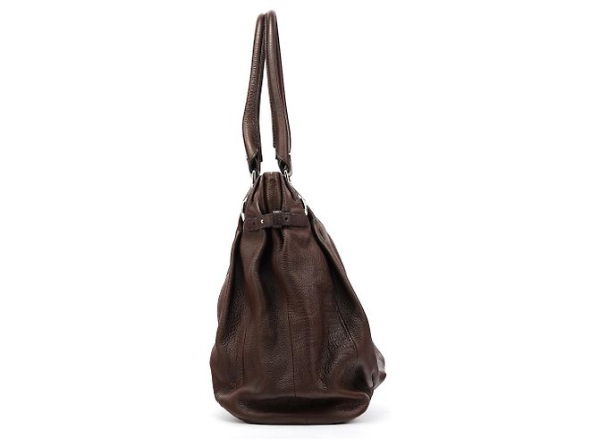 Céline Borsa Tote Pillow in pelle marrone scuro - vista 2