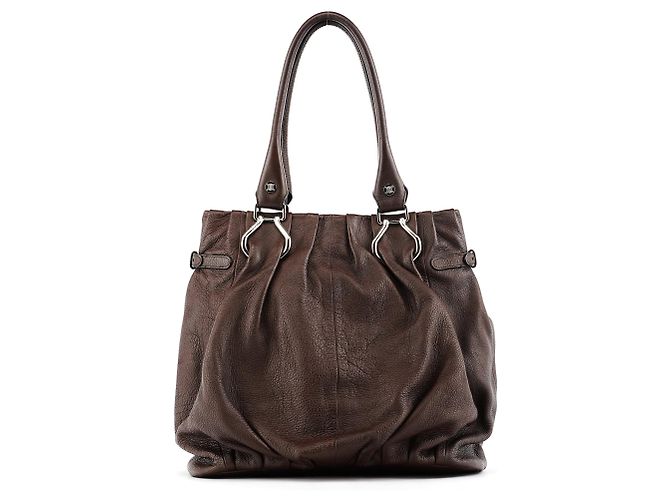 Céline Borsa Tote Pillow in pelle marrone scuro - vista 3