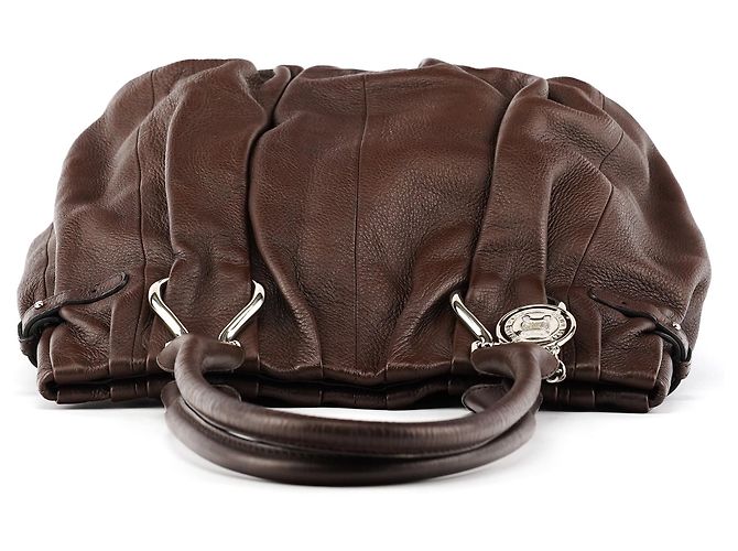 Céline Borsa Tote Pillow in pelle marrone scuro - vista 4