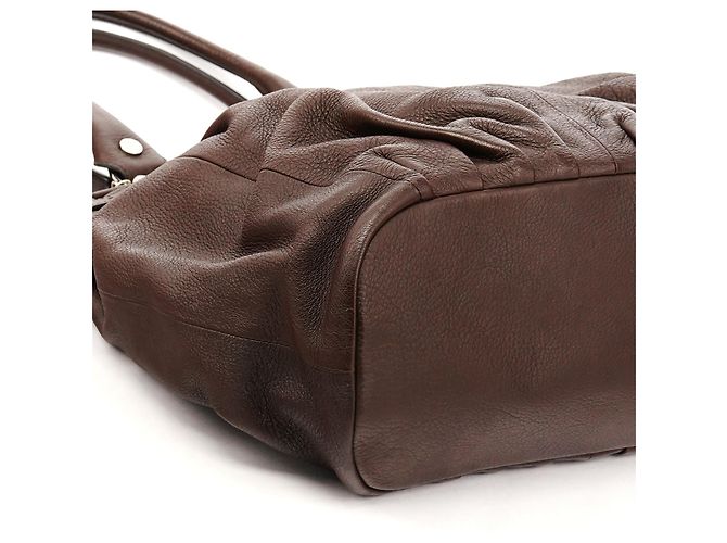 Céline Borsa Tote Pillow in pelle marrone scuro - vista 8