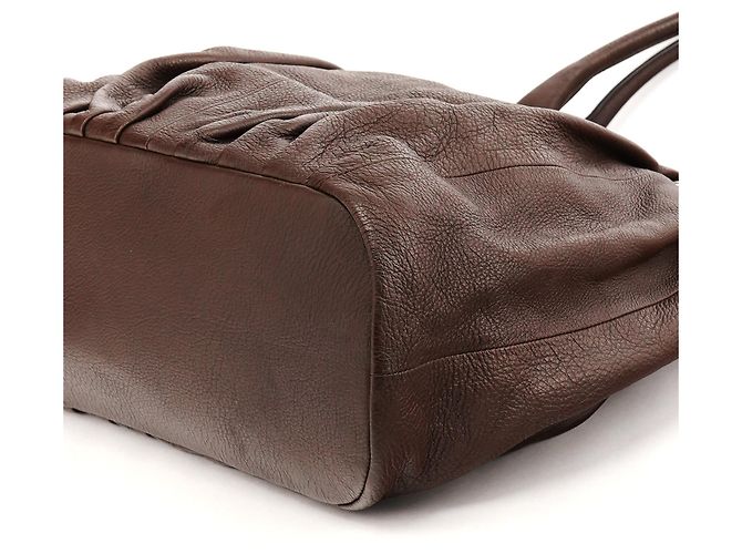 Céline Borsa Tote Pillow in pelle marrone scuro - vista 9