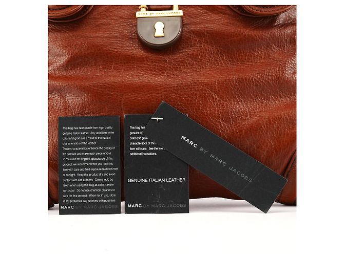Marc by Marc Jacobs Borsa Tote 2-Way in pelle marrone con lucchetto - vista 10