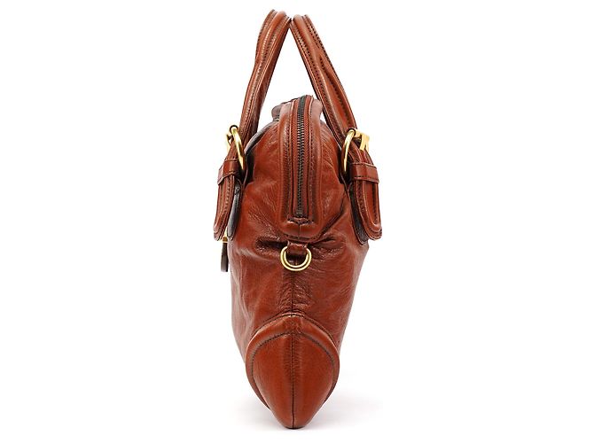 Marc by Marc Jacobs Borsa Tote 2-Way in pelle marrone con lucchetto - vista 2