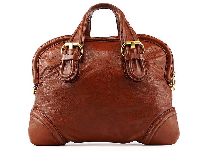 Marc by Marc Jacobs Borsa Tote 2-Way in pelle marrone con lucchetto - vista 3