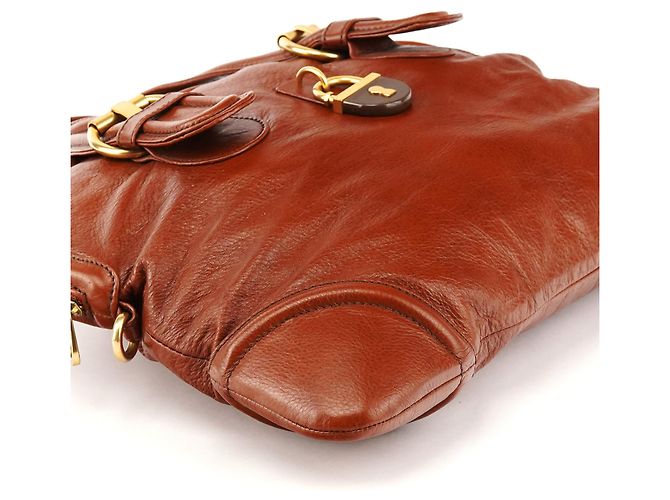 Marc by Marc Jacobs Borsa Tote 2-Way in pelle marrone con lucchetto - vista 7