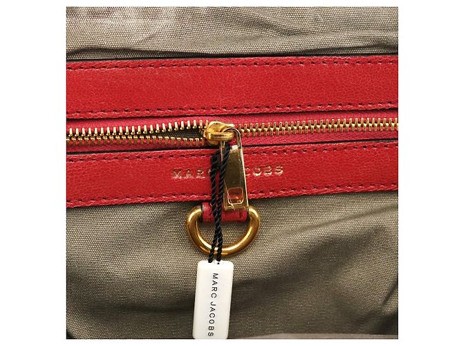 Marc Jacobs Borsa a tracolla Little Stam in pelle trapuntata rossa - vista 12