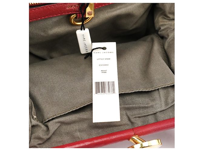 Marc Jacobs Borsa a tracolla Little Stam in pelle trapuntata rossa - vista 13