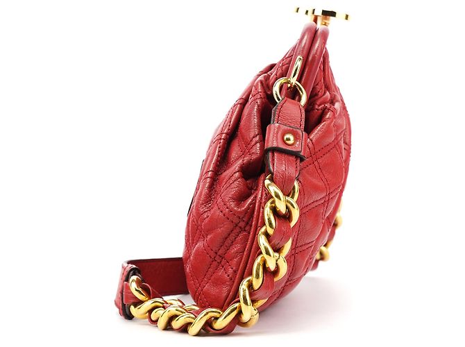 Marc Jacobs Borsa a tracolla Little Stam in pelle trapuntata rossa - vista 2