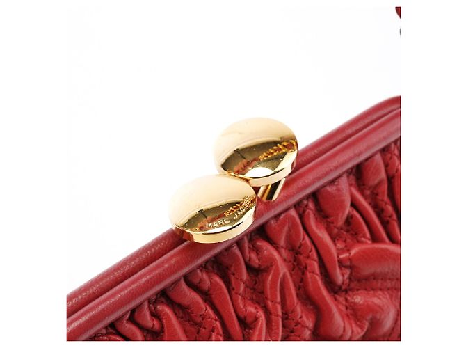Marc Jacobs Borsa a tracolla Little Stam in pelle trapuntata rossa - vista 6