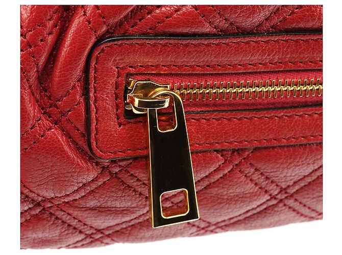 Marc Jacobs Borsa a tracolla Little Stam in pelle trapuntata rossa - vista 7