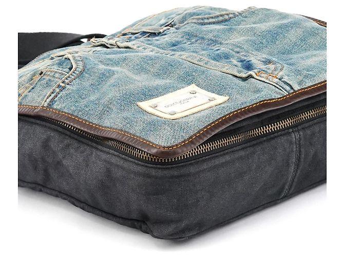 Dolce & Gabbana Borsa a tracolla in denim jeans - vista 10