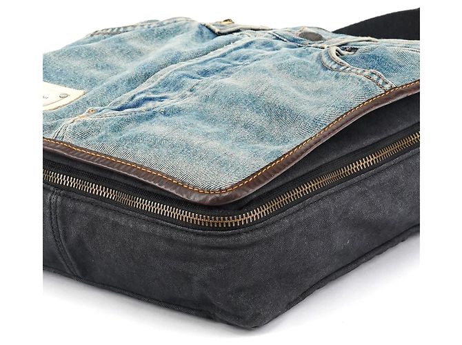 Dolce & Gabbana Borsa a tracolla in denim jeans - vista 11