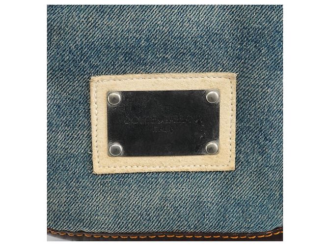 Dolce & Gabbana Borsa a tracolla in denim jeans - vista 7