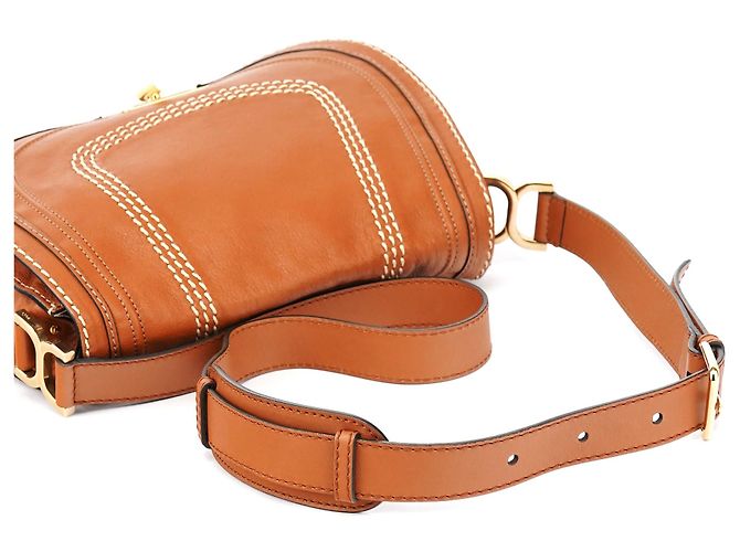 Chloé Borsa a tracolla Marcie in pelle marrone chiaro - vista 11