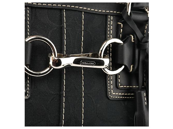 Coach 10247 Borsa Tote Hamptons Signature nera - vista 5