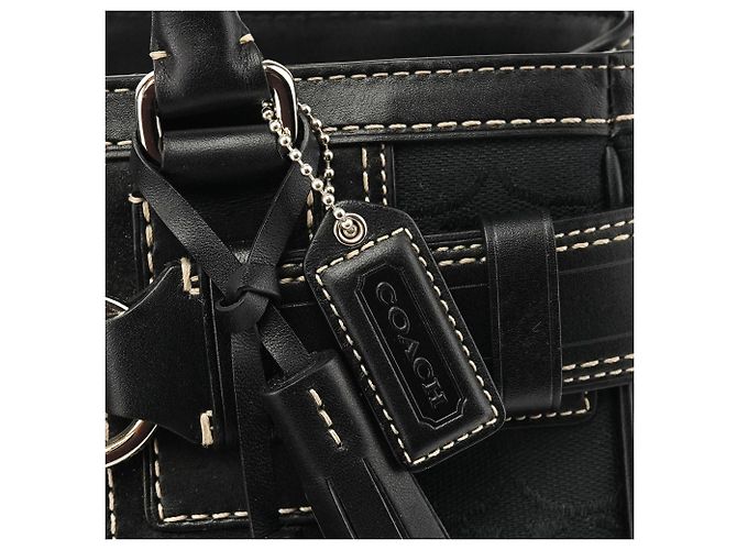 Coach 10247 Borsa Tote Hamptons Signature nera - vista 6