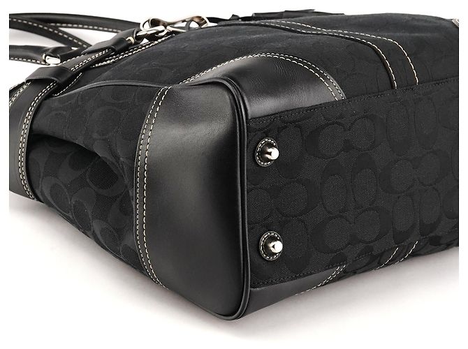 Coach 10247 Borsa Tote Hamptons Signature nera - vista 7