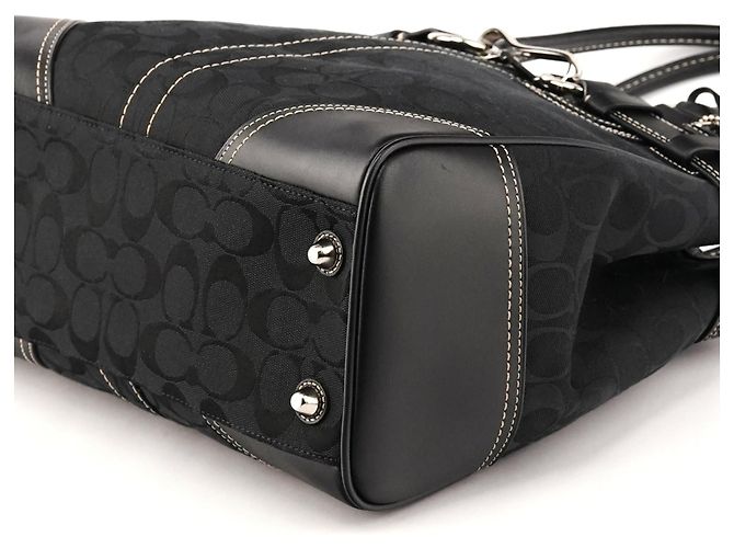Coach 10247 Borsa Tote Hamptons Signature nera - vista 8