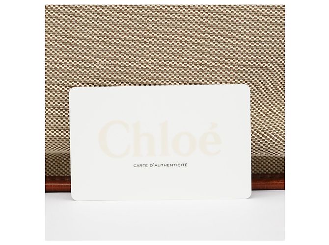 Chloé Borsa Tote in tela e pelle beige e marrone - vista 13