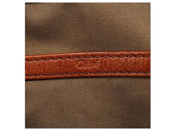 Chloé Borsa Tote in tela e pelle beige e marrone - vista 16