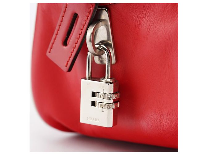 Prada Borsa Bowling in vitello rosso Primavera 2000 - vista 11