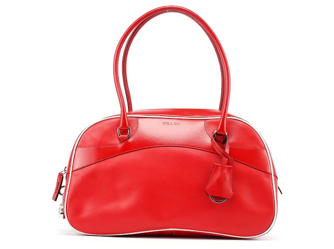 Prada Borsa Bowling in vitello rosso Primavera 2000 - vista 2