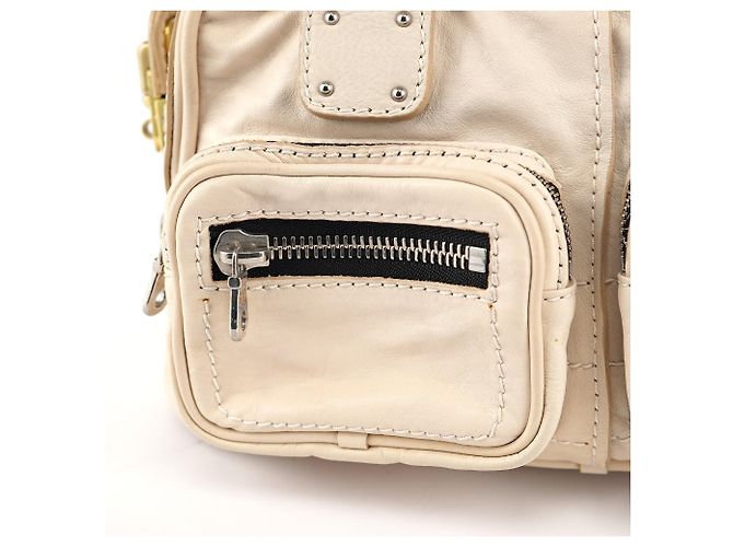Chloé Borsa Tote Betty in pelle Off-White - vista 10