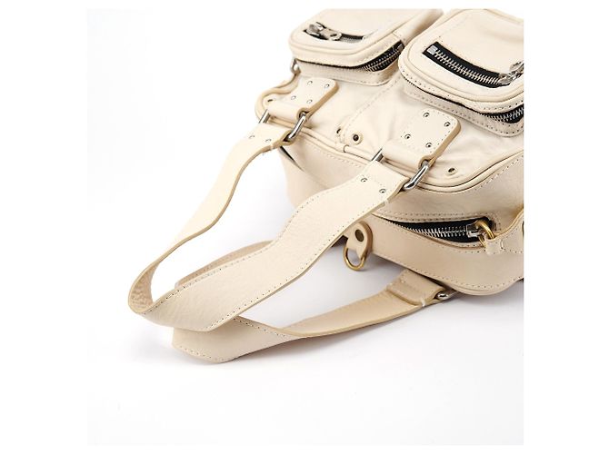 Chloé Borsa Tote Betty in pelle Off-White - vista 13