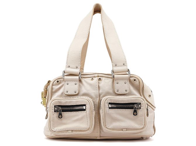 Chloé Borsa Tote Betty in pelle Off-White - vista 3