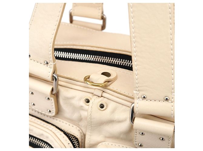 Chloé Borsa Tote Betty in pelle Off-White - vista 6