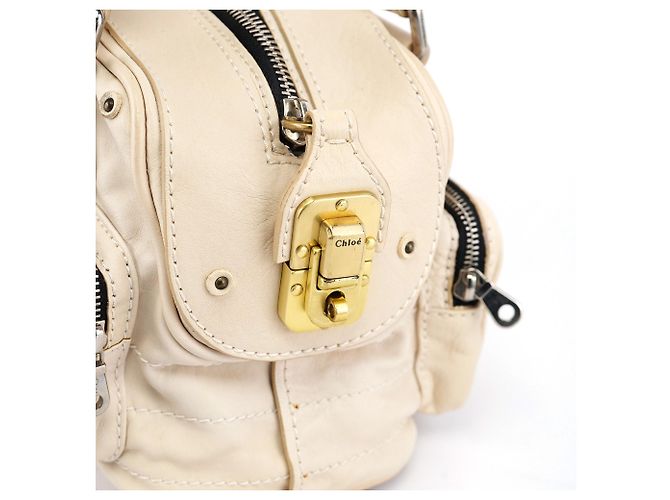 Chloé Borsa Tote Betty in pelle Off-White - vista 8