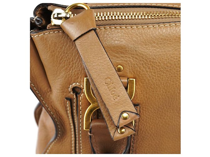 Chloé Borsa a tracolla Marcie in pelle marrone chiaro - vista 10
