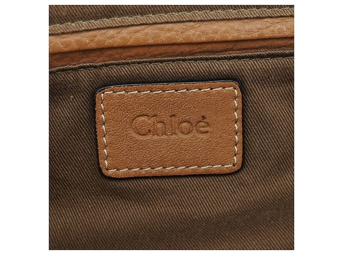 Chloé Borsa a tracolla Marcie in pelle marrone chiaro - vista 15
