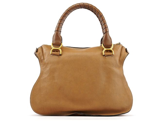 Chloé Borsa a tracolla Marcie in pelle marrone chiaro - vista 3
