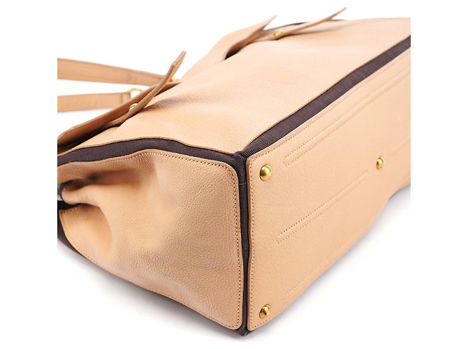Yves Saint Laurent Borsa 2-Way Muse Two in pelle beige - vista 11