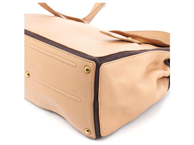 Yves Saint Laurent Borsa 2-Way Muse Two in pelle beige - vista 12